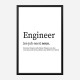 Engineer Definition Typography Wall Art