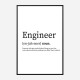 Engineer Definition Typography Wall Art