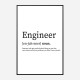 Engineer Definition Typography Wall Art