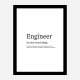 Engineer Definition Typography Wall Art