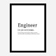 Engineer Definition Typography Wall Art