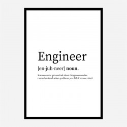 Engineer Definition Typography Wall Art