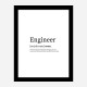 Engineer Definition Typography Wall Art