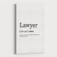 Lawyer Definition Typography Wall Art