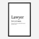 Lawyer Definition Typography Wall Art