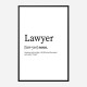 Lawyer Definition Typography Wall Art