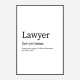 Lawyer Definition Typography Wall Art