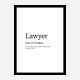 Lawyer Definition Typography Wall Art