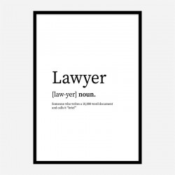 Lawyer Definition Typography Wall Art