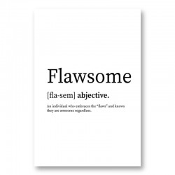 Flawsome Definition Typography Wall Art