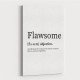 Flawsome Definition Typography Wall Art