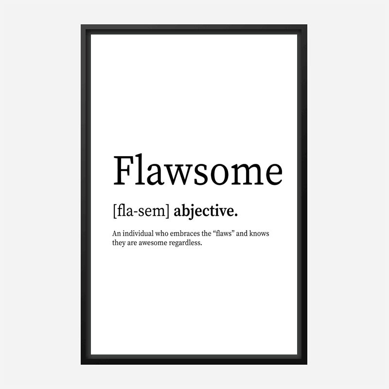 Flawsome Definition Typography Wall Art