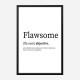 Flawsome Definition Typography Wall Art