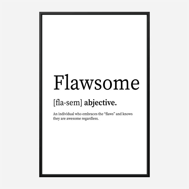 Flawsome Definition Typography Wall Art