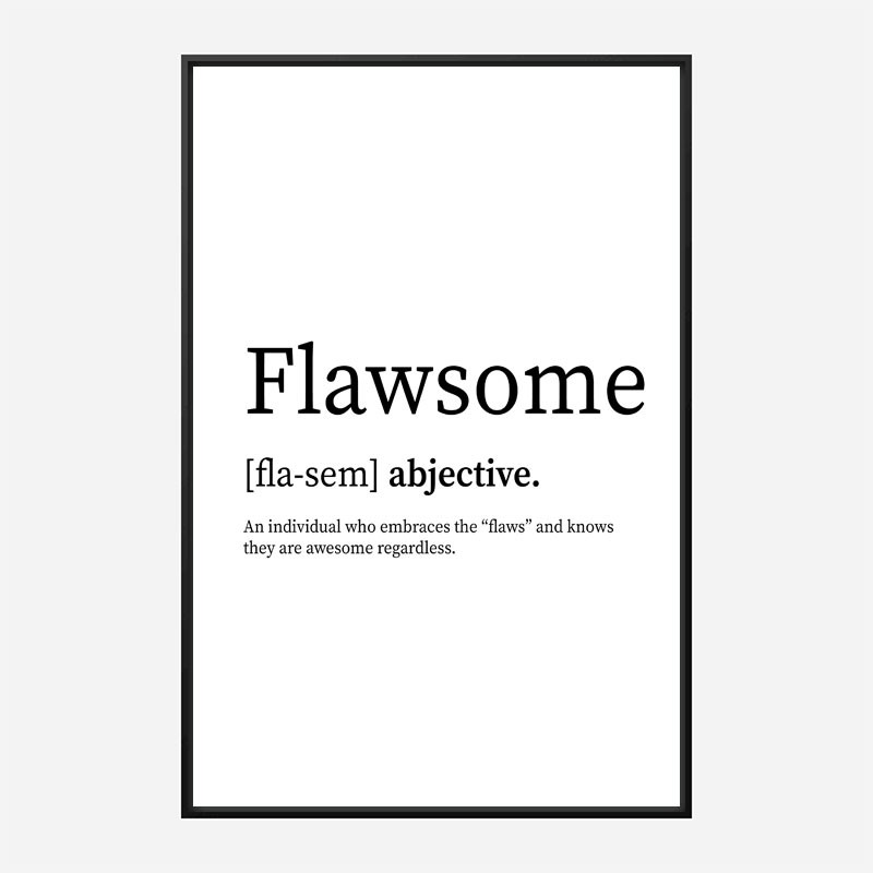 Flawsome Definition Typography Wall Art