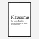 Flawsome Definition Typography Wall Art