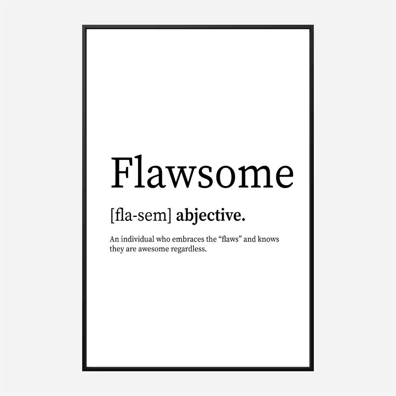 Flawsome Definition Typography Wall Art