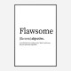 Flawsome Definition Typography Wall Art