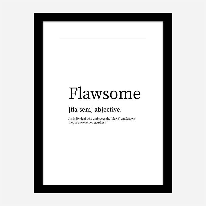 Flawsome Definition Typography Wall Art