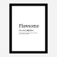 Flawsome Definition Typography Wall Art