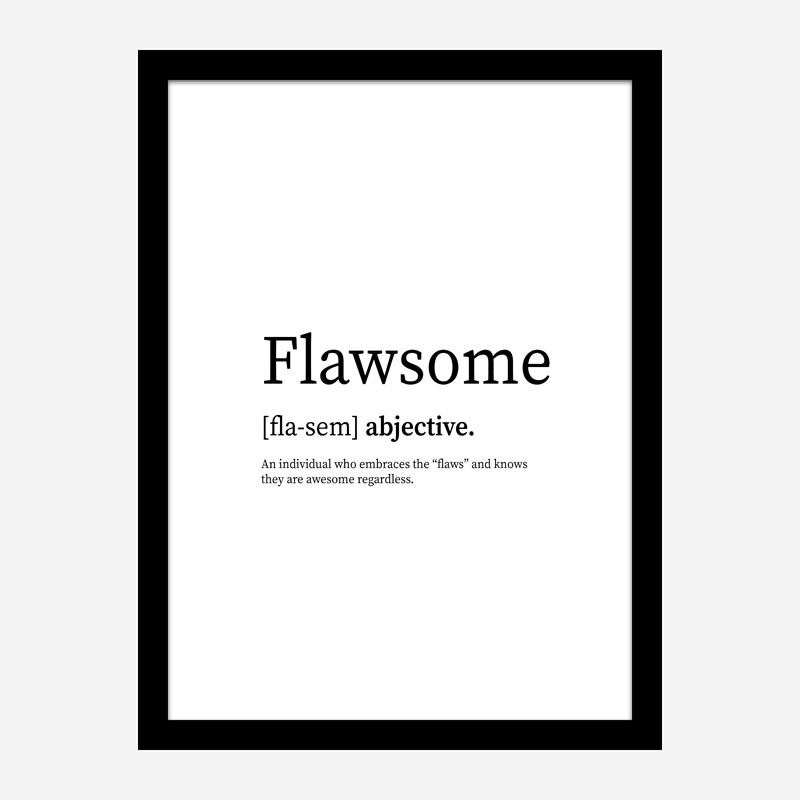 Flawsome Definition Typography Wall Art