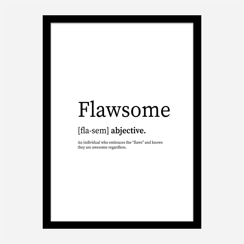 Flawsome Definition Typography Wall Art