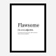 Flawsome Definition Typography Wall Art