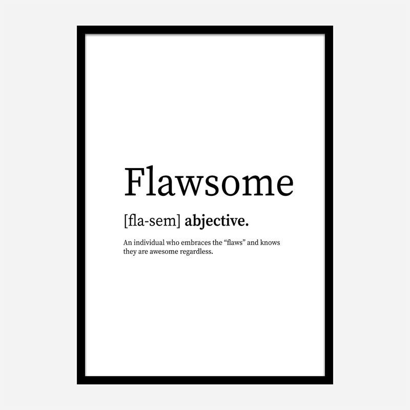 Flawsome Definition Typography Wall Art