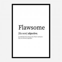 Flawsome Definition Typography Wall Art