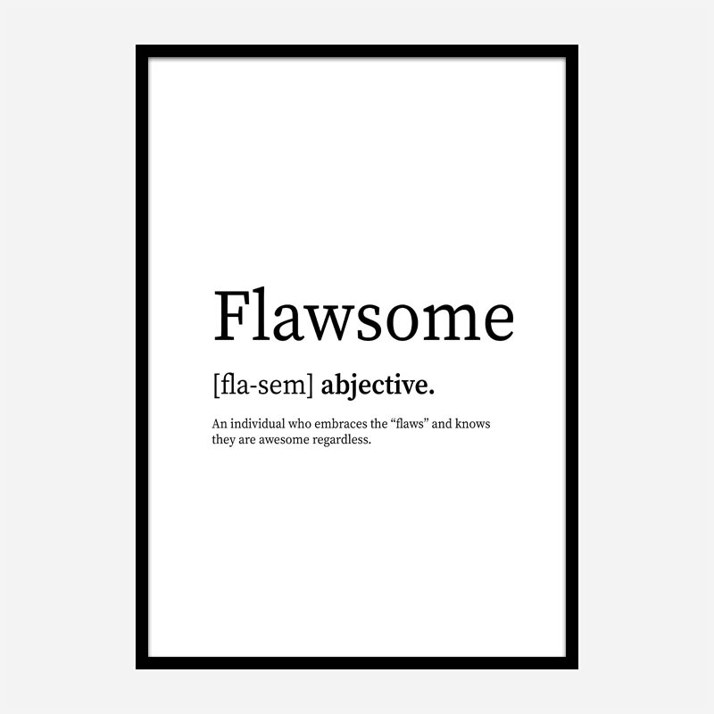 Flawsome Definition Typography Wall Art