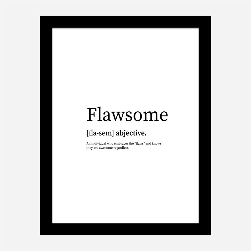 Flawsome Definition Typography Wall Art