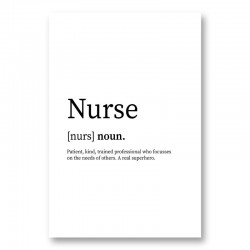 Nurse Definition Typography Wall Art