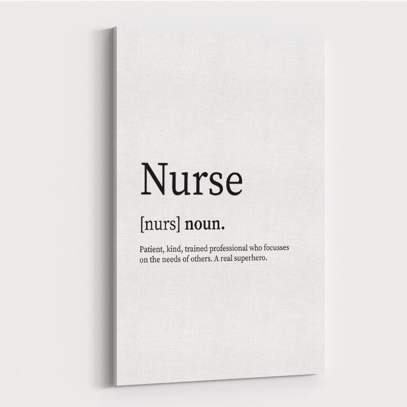 Nurse Definition Typography Wall Art