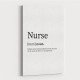 Nurse Definition Typography Wall Art