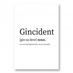 Gincident Definition Typography Wall Art