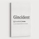 Gincident Definition Typography Wall Art