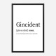 Gincident Definition Typography Wall Art