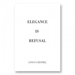 Coco Chanel Elegance Is Refusal Quote Art Print