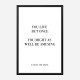 Coco Chanel You Live But Once Quote Art Print