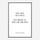 Coco Chanel You Live But Once Quote Art Print Coco Chanel You Live But Once Quote Art Print