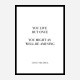 Coco Chanel You Live But Once Quote Art Print