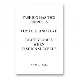 Coco Chanel Fashion has two purposes Quote Art Print