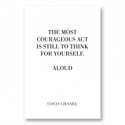 Coco Chanel Courageous Act Quote Art Print