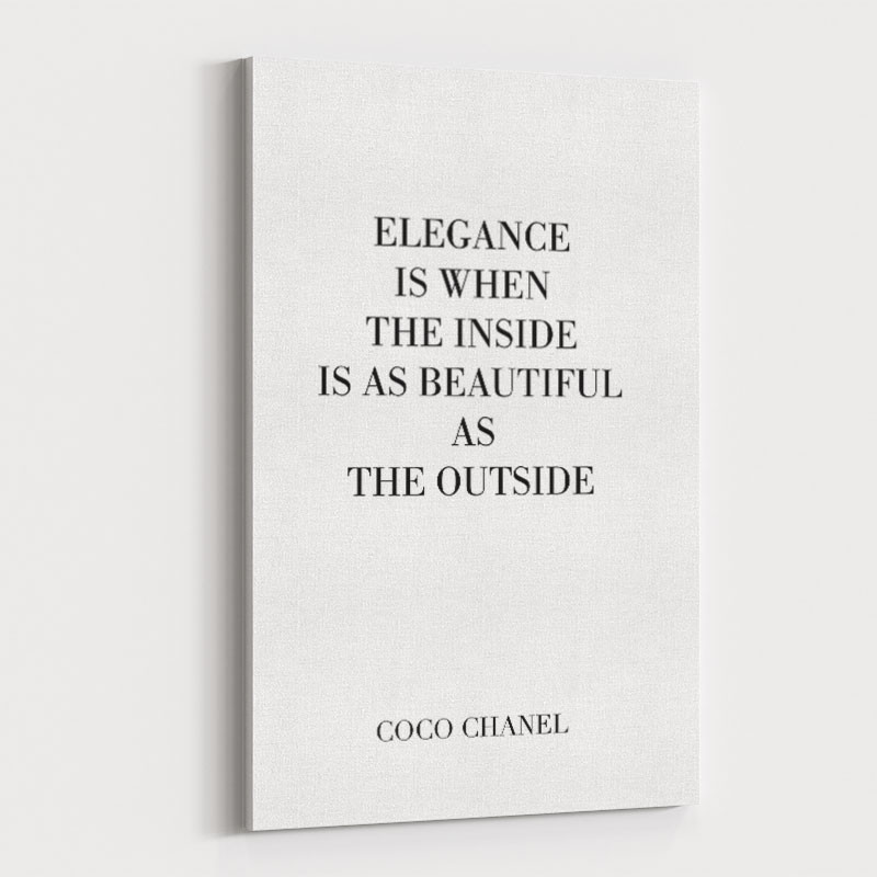 Coco Chanel Elegance Quote Art Print