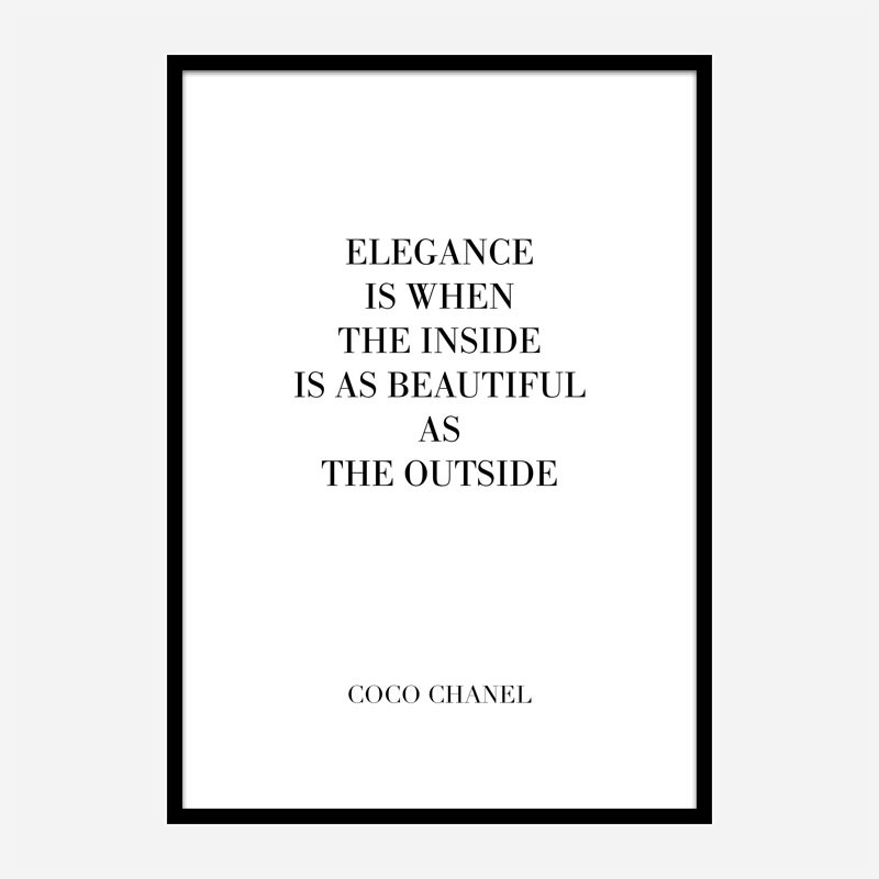 Classy & Fabulous | Coco Chanel Quote Wall Art | 11x14 UNFRAMED Black,  White, Pink Art Print | Contemporary, Positive, Inspirational, Famous  Quotes