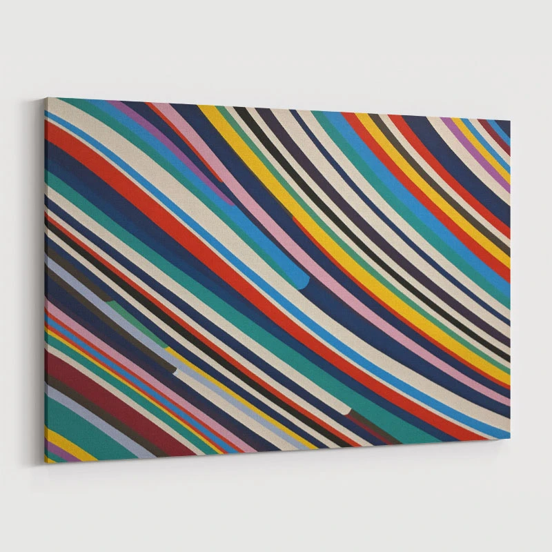Lines Of Color Abstract Art Print