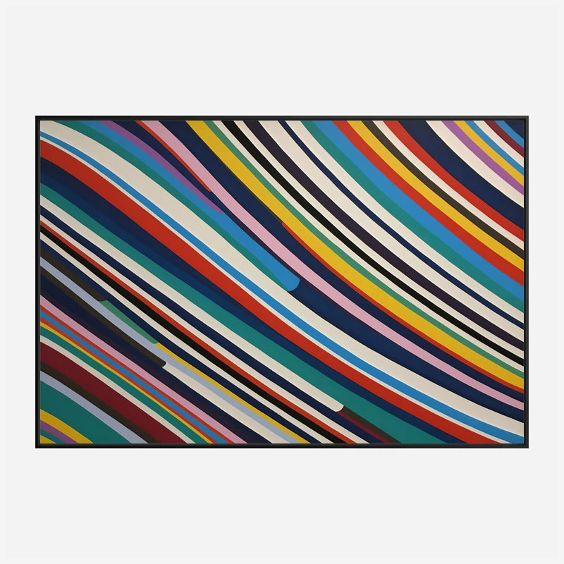 Lines Of Color Abstract Art Print