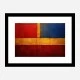 Red Blue & Gold Rothko Style Abstract Art Print