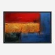 Red Blue & Gold Rothko Style 2 Abstract Art Print