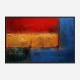 Red Blue & Gold Rothko Style 2 Abstract Art Print